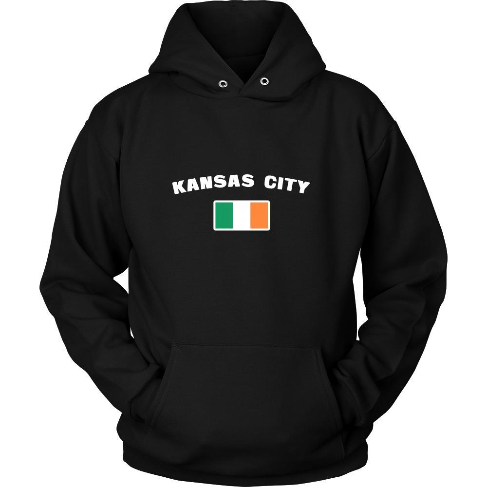 Saint Patrick's Day - "Kansas City Parade Irish Flag" - custom made cool apparel.-T-shirt-Teelime | shirts-hoodies-mugs