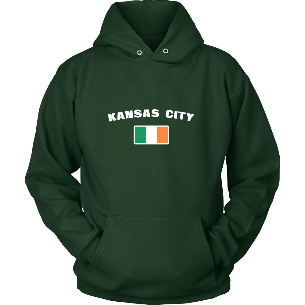 Saint Patrick's Day - "Kansas City Parade Irish Flag" - custom made cool apparel.-T-shirt-Teelime | shirts-hoodies-mugs
