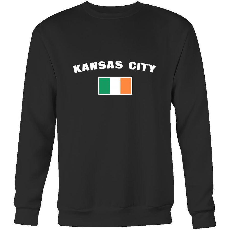 Saint Patrick's Day - "Kansas City Parade Irish Flag" - custom made cool apparel.-T-shirt-Teelime | shirts-hoodies-mugs