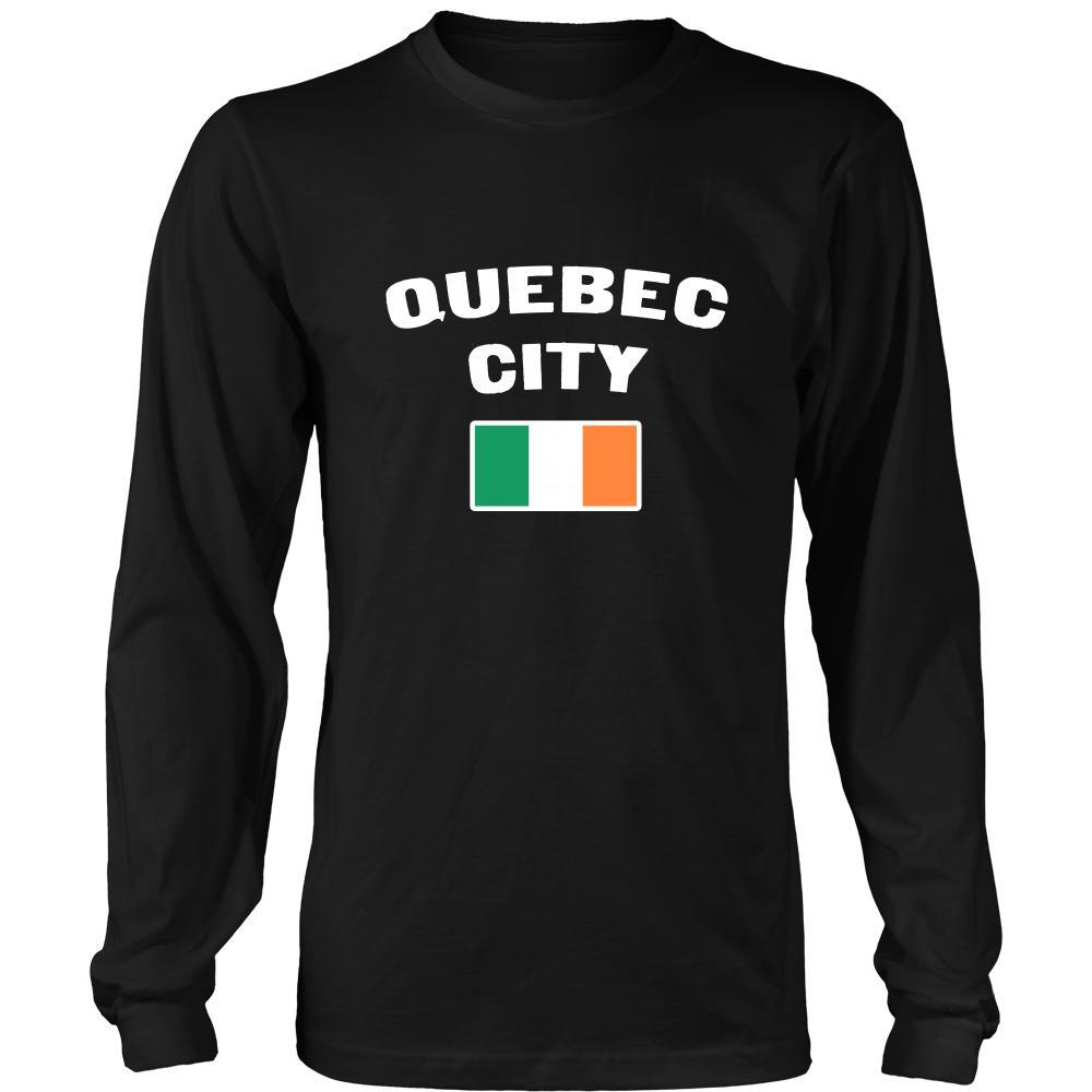 Saint Patrick's Day - " Quebec City Canada Irish Flag " - custom made apparel.-T-shirt-Teelime | shirts-hoodies-mugs
