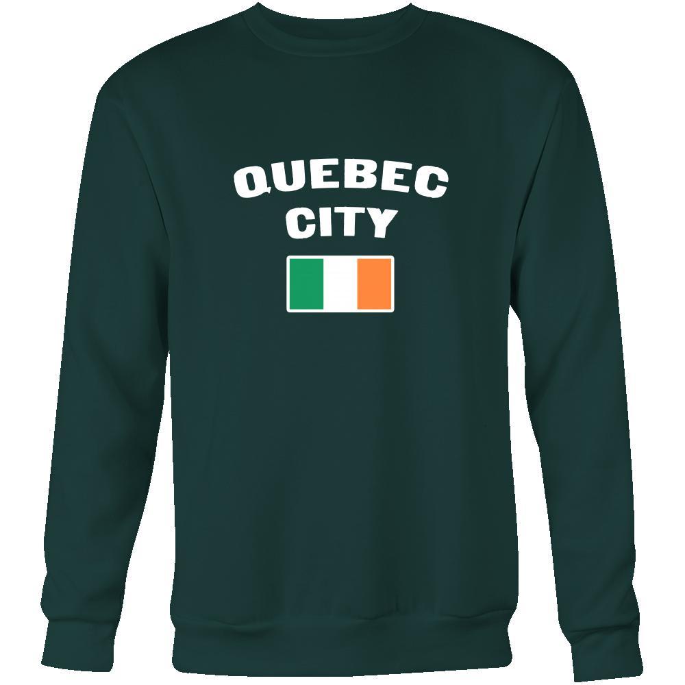 Saint Patrick's Day - " Quebec City Canada Irish Flag " - custom made apparel.-T-shirt-Teelime | shirts-hoodies-mugs