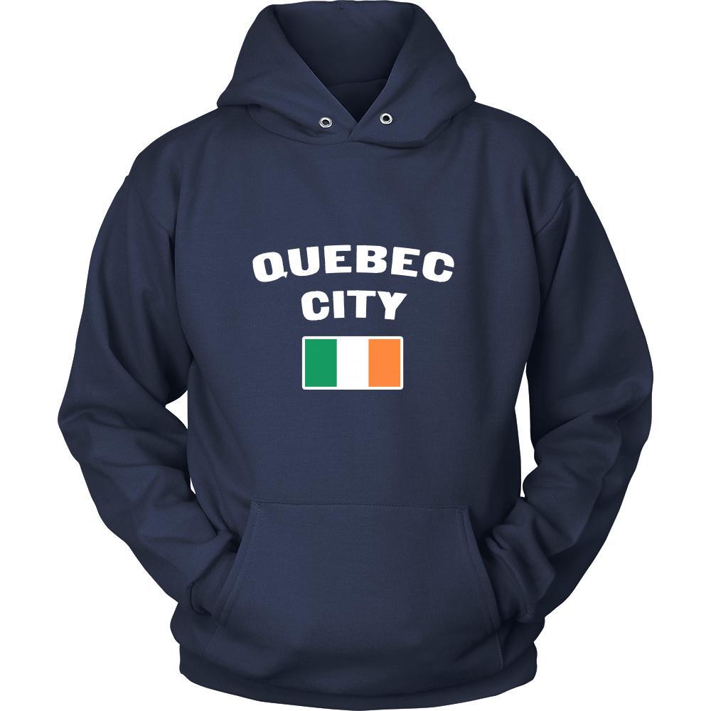 Saint Patrick's Day - " Quebec City Canada Irish Flag " - custom made apparel.-T-shirt-Teelime | shirts-hoodies-mugs