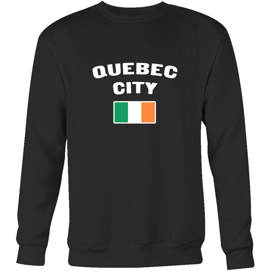 Saint Patrick's Day - " Quebec City Canada Irish Flag " - custom made apparel.-T-shirt-Teelime | shirts-hoodies-mugs