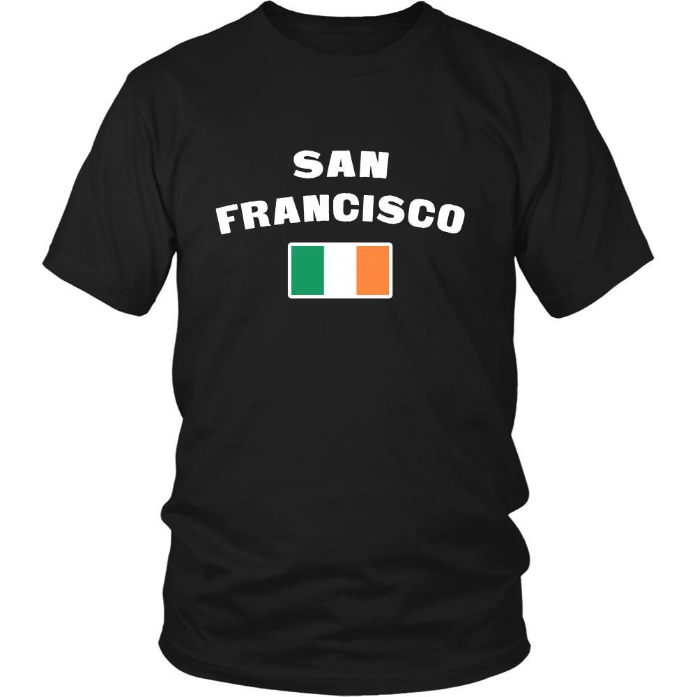 Saint Patrick's Day - " San Francisco Parade Irish Flag " - custom made festive t-shirts.-T-shirt-Teelime | shirts-hoodies-mugs