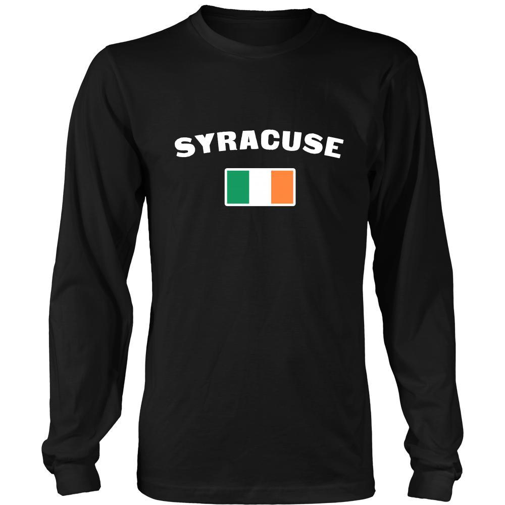 Saint Patrick's Day - "Syracuse Parade Irish Flag" - custom made cool apparel.-T-shirt-Teelime | shirts-hoodies-mugs