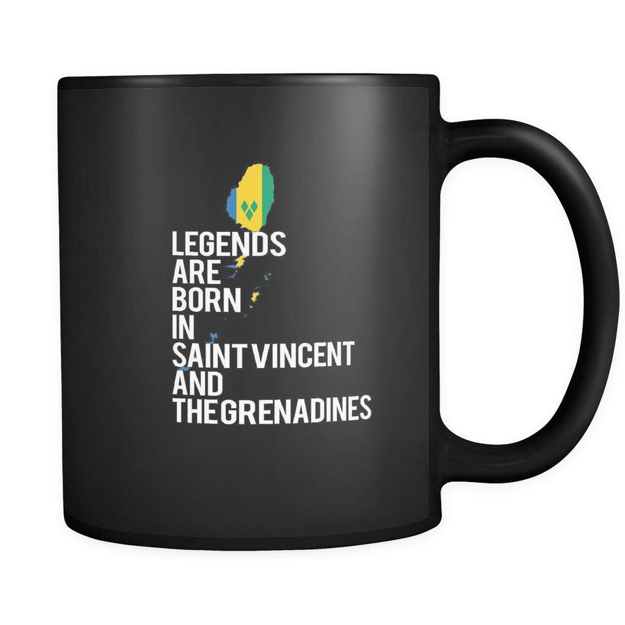 Saint Vincent and the Grenadines Legends are born in Saint Vincent and the Grenadines 11oz Black Mug-Drinkware-Teelime | shirts-hoodies-mugs
