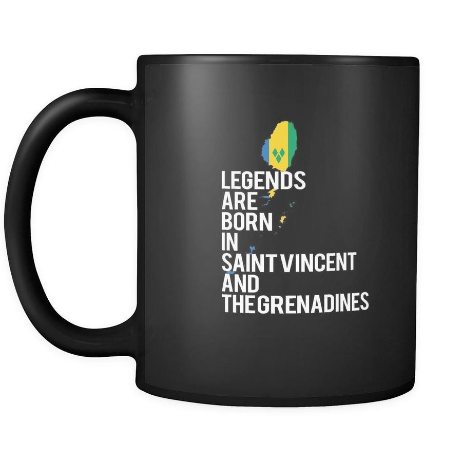 Saint Vincent and the Grenadines Legends are born in Saint Vincent and the Grenadines 11oz Black Mug-Drinkware-Teelime | shirts-hoodies-mugs
