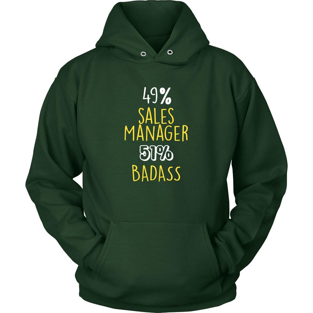 Sales Manager Shirt - 49% Sales Manager 51% Badass Profession-T-shirt-Teelime | shirts-hoodies-mugs