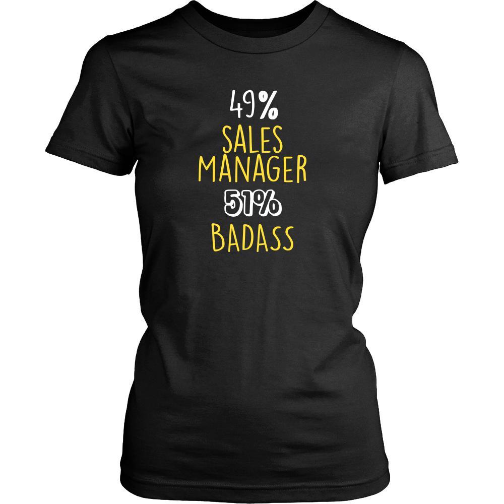 Sales Manager Shirt - 49% Sales Manager 51% Badass Profession-T-shirt-Teelime | shirts-hoodies-mugs