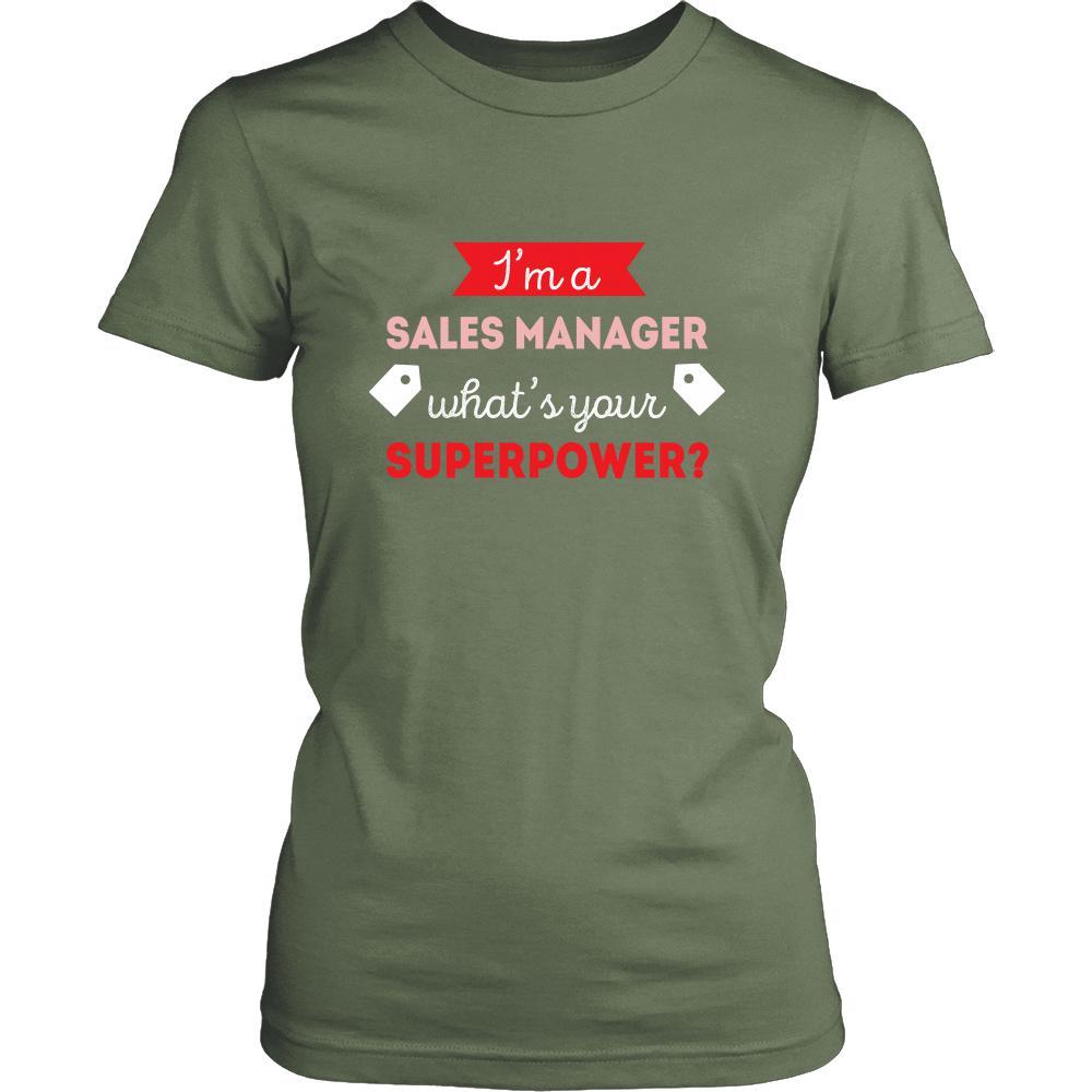 Sales manager Shirt - I'm a Sales manager, what's your superpower? - Profession Gift-T-shirt-Teelime | shirts-hoodies-mugs