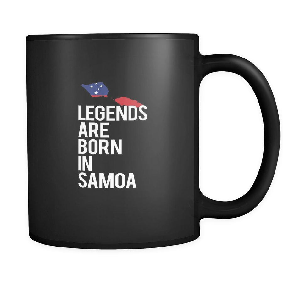 Samoa Legends are born in Samoa 11oz Black Mug-Drinkware-Teelime | shirts-hoodies-mugs
