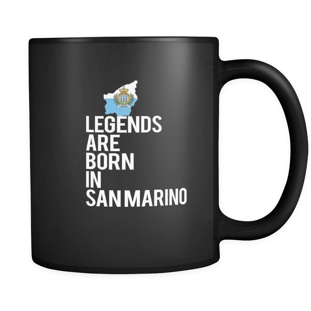 San Marino Legends are born in San Marino 11oz Black Mug-Drinkware-Teelime | shirts-hoodies-mugs