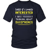 Saxophones Shirt - Sorry If I Looked Interested, I think about Saxophones - Music Instrument Gift-T-shirt-Teelime | shirts-hoodies-mugs