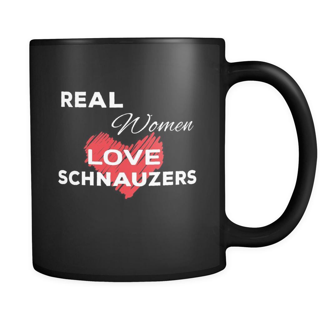 Schnauzer Real Women Love Schnauzers 11oz Black Mug-Drinkware-Teelime | shirts-hoodies-mugs