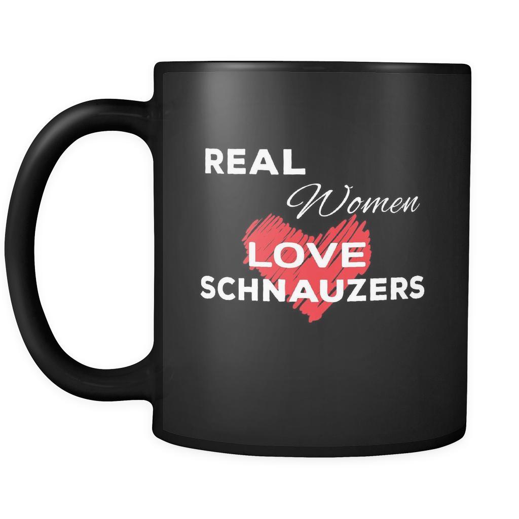 Schnauzer Real Women Love Schnauzers 11oz Black Mug-Drinkware-Teelime | shirts-hoodies-mugs