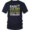 School Bus Driver Shirt - Raise your hand if you love School Bus Driver, if not raise your standards - Profession Gift-T-shirt-Teelime | shirts-hoodies-mugs