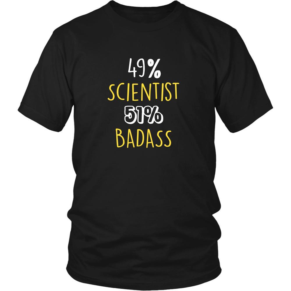Scientist Shirt - 49% Scientist 51% Badass Profession-T-shirt-Teelime | shirts-hoodies-mugs