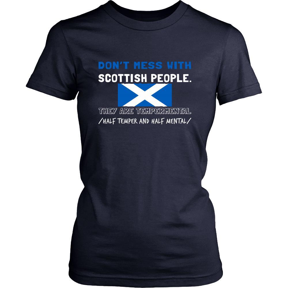 Scotland Shirt - Don't mess with Scottish people - Scotland Roots Gift-T-shirt-Teelime | shirts-hoodies-mugs