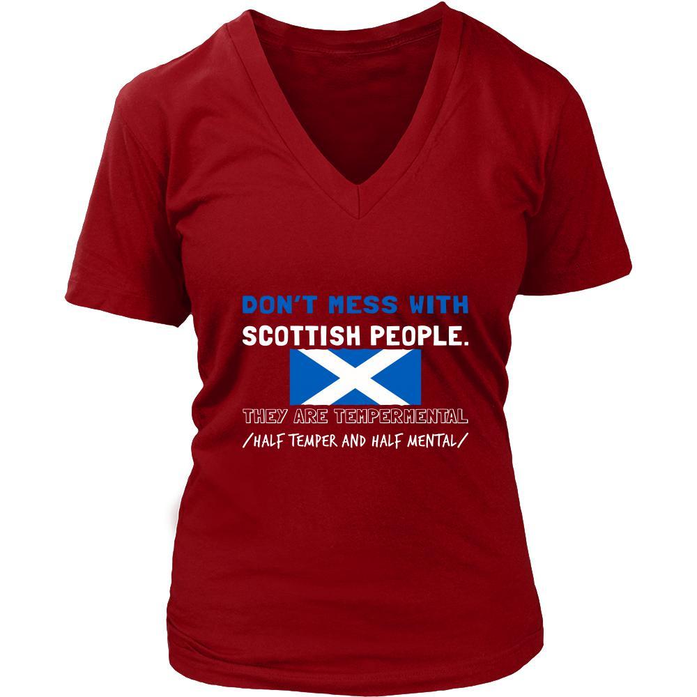 Scotland Shirt - Don't mess with Scottish people - Scotland Roots Gift-T-shirt-Teelime | shirts-hoodies-mugs