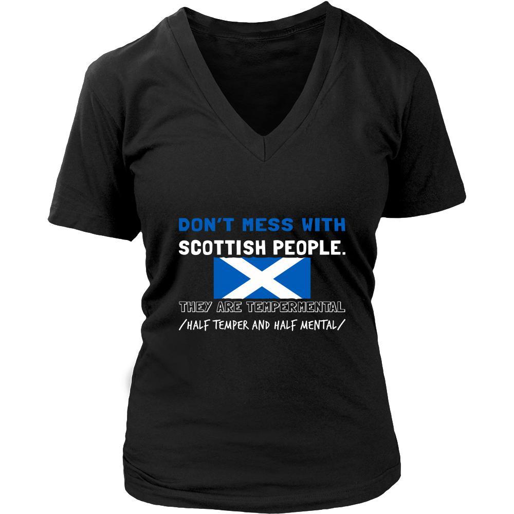 Scotland Shirt - Don't mess with Scottish people - Scotland Roots Gift-T-shirt-Teelime | shirts-hoodies-mugs