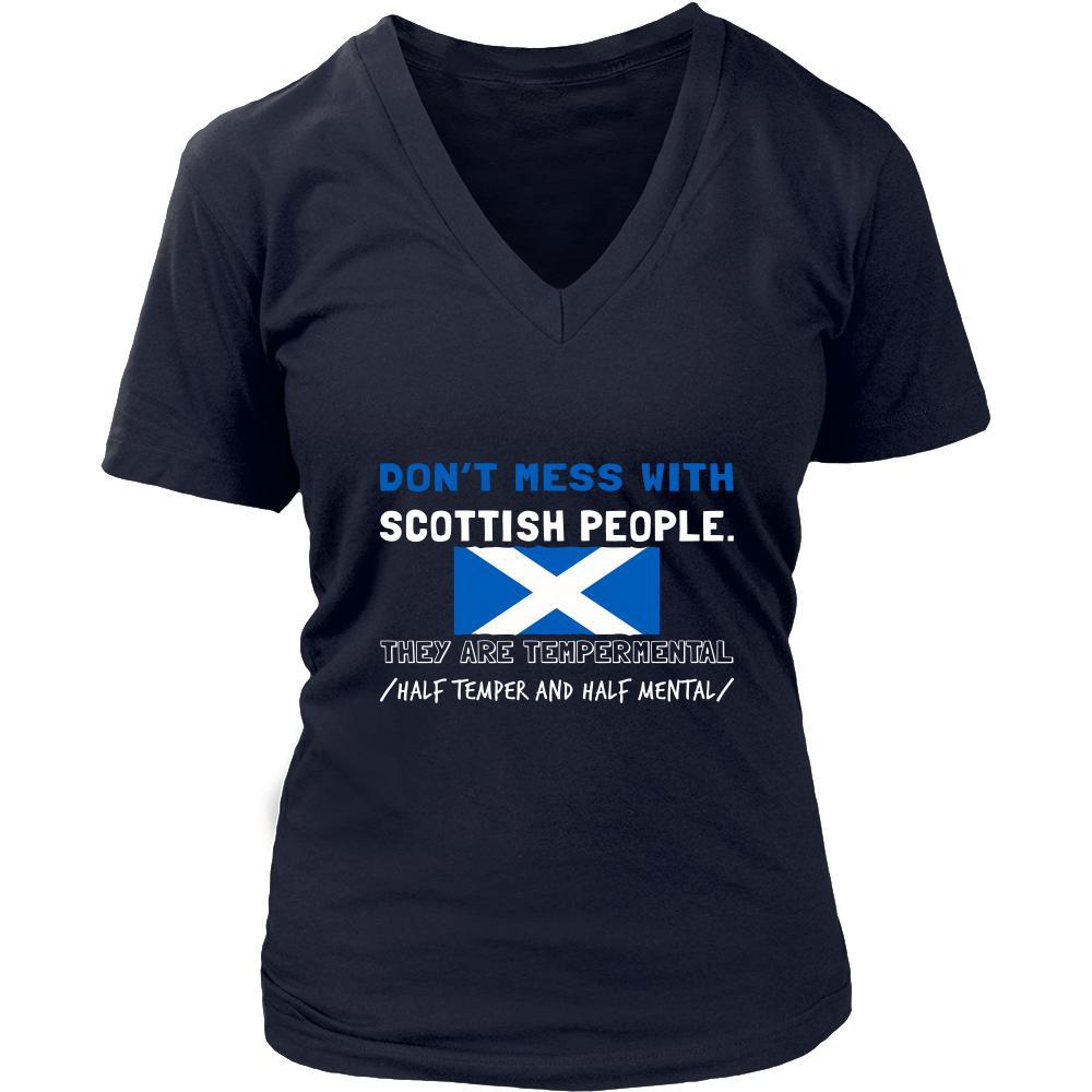 Scotland Shirt - Don't mess with Scottish people - Scotland Roots Gift-T-shirt-Teelime | shirts-hoodies-mugs