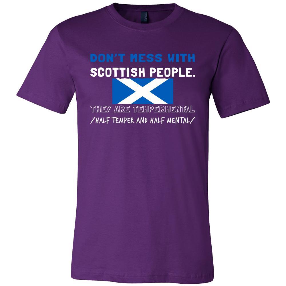 Scotland Shirt - Don't mess with Scottish people - Scotland Roots Gift-T-shirt-Teelime | shirts-hoodies-mugs