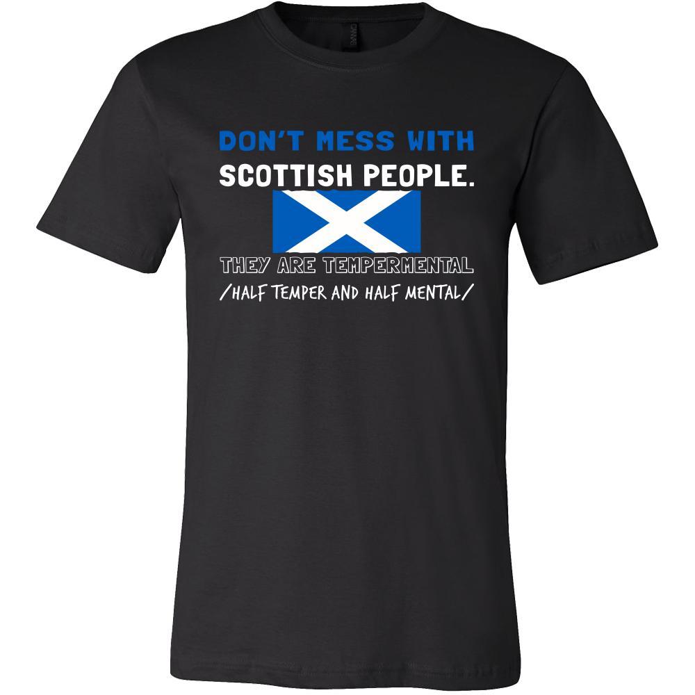 Scotland Shirt - Don't mess with Scottish people - Scotland Roots Gift-T-shirt-Teelime | shirts-hoodies-mugs