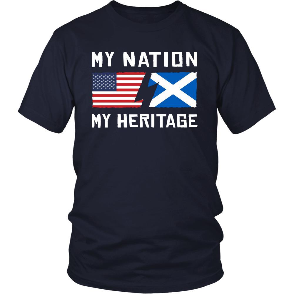 Scottish Shirt - My Nation - My Heritage - Native Roots Gift-T-shirt-Teelime | shirts-hoodies-mugs