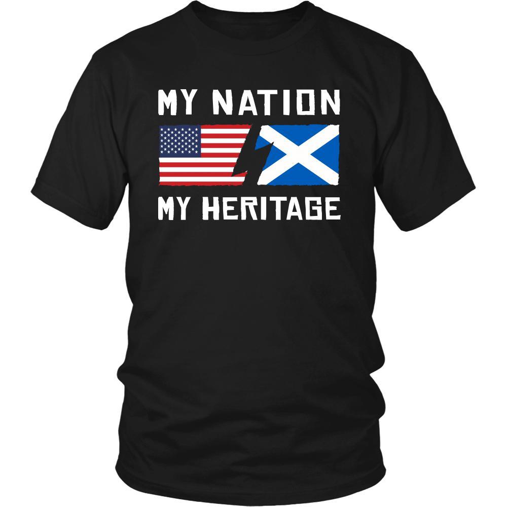 Scottish Shirt - My Nation - My Heritage - Native Roots Gift-T-shirt-Teelime | shirts-hoodies-mugs