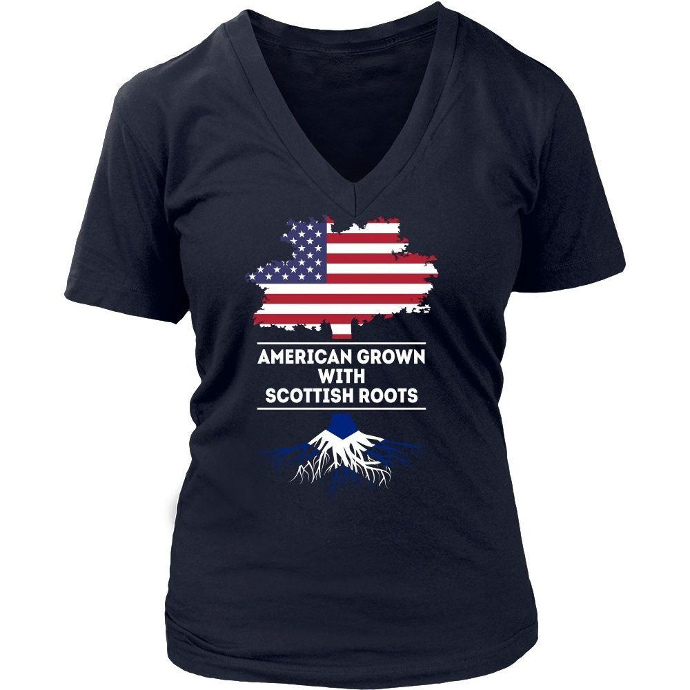 Scottish T Shirt - American grown with Scottish roots-T-shirt-Teelime | shirts-hoodies-mugs