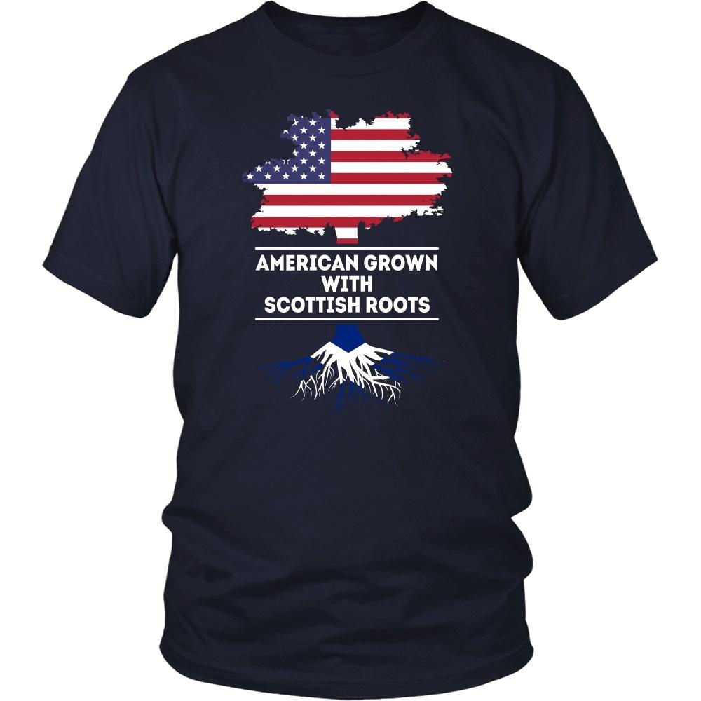 Scottish T Shirt - American grown with Scottish roots-T-shirt-Teelime | shirts-hoodies-mugs
