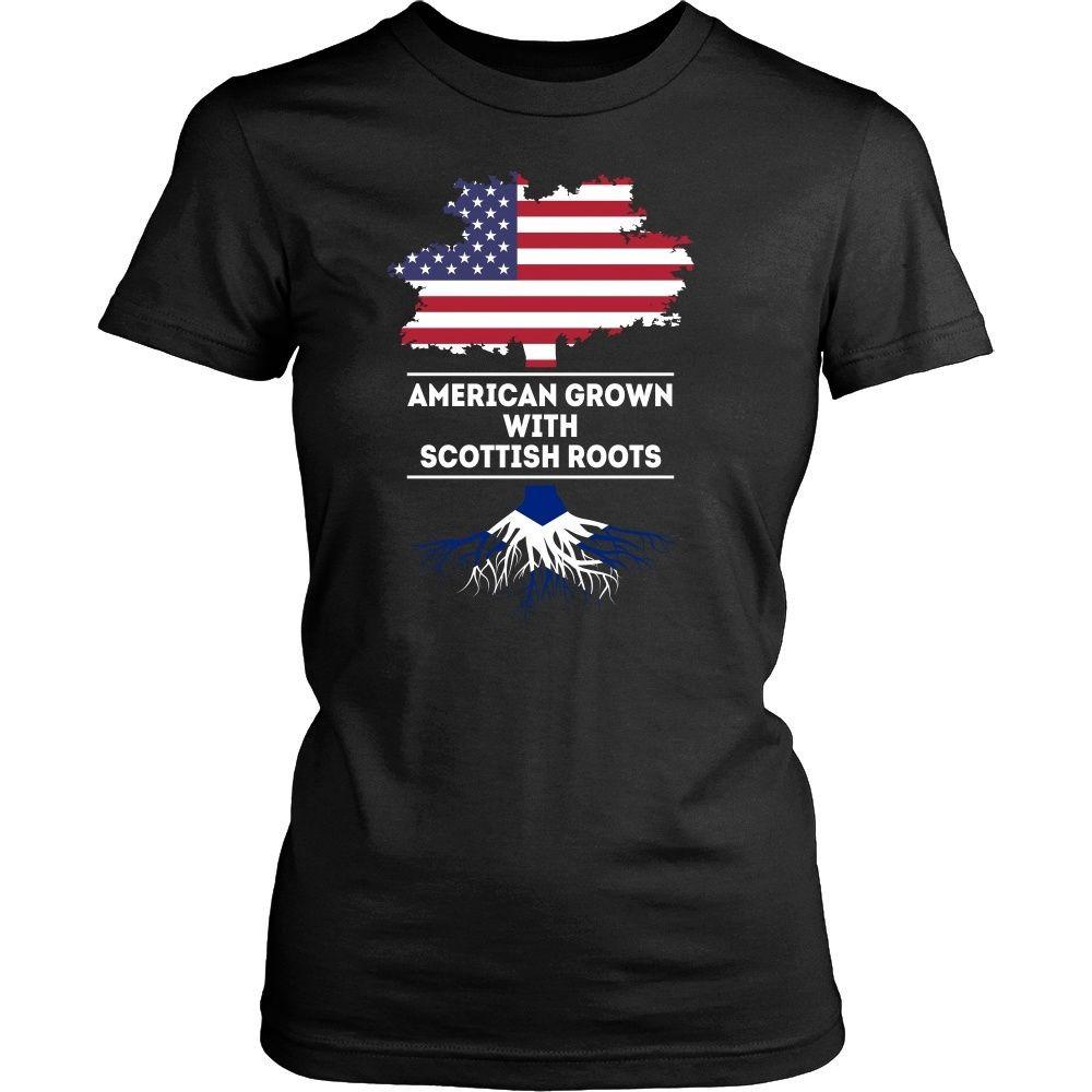 Scottish T Shirt - American grown with Scottish roots-T-shirt-Teelime | shirts-hoodies-mugs