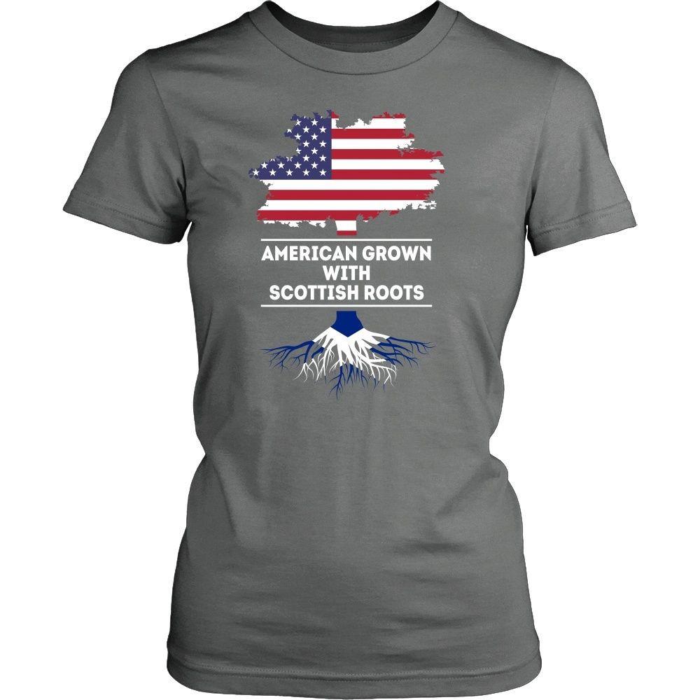 Scottish T Shirt - American grown with Scottish roots-T-shirt-Teelime | shirts-hoodies-mugs