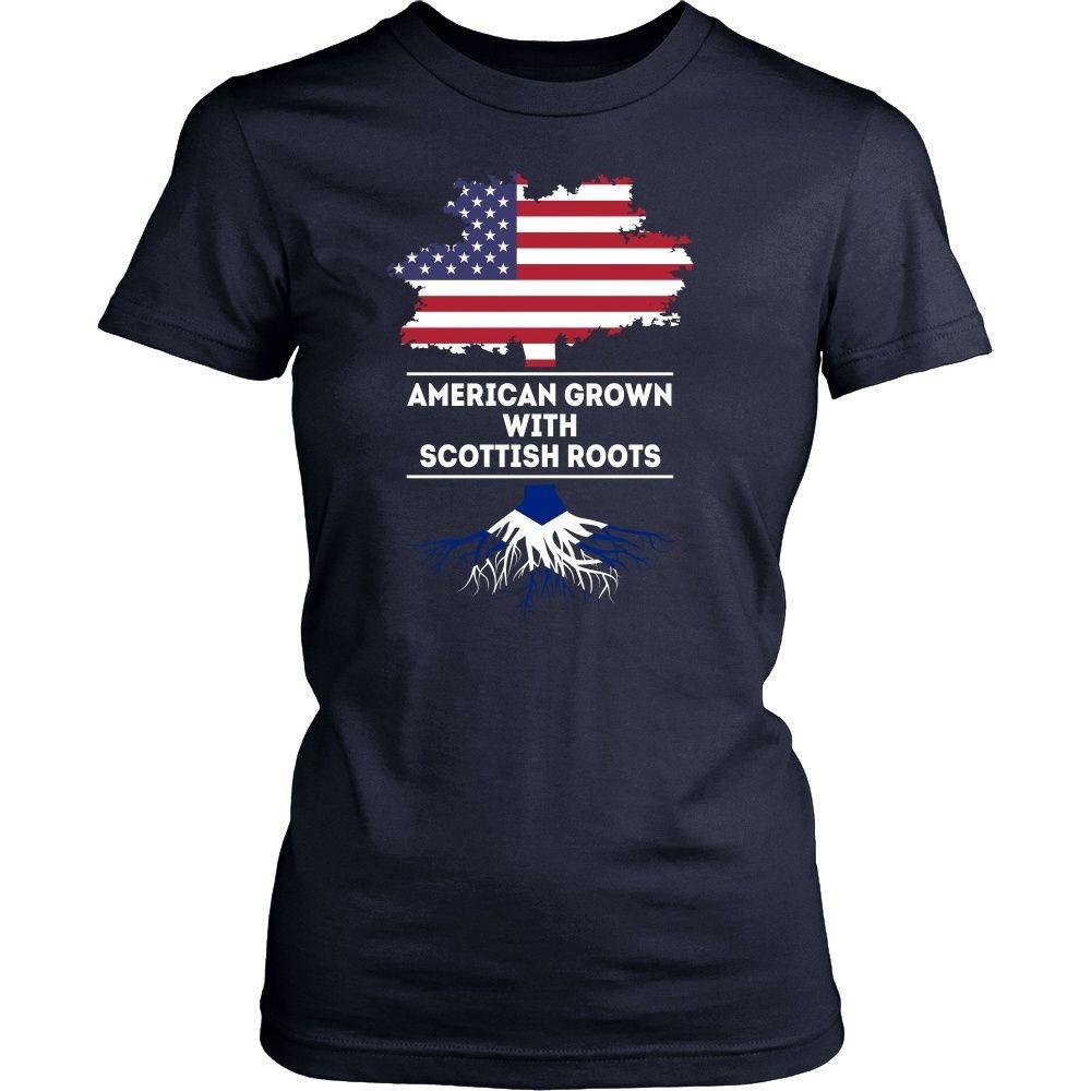Scottish T Shirt - American grown with Scottish roots-T-shirt-Teelime | shirts-hoodies-mugs