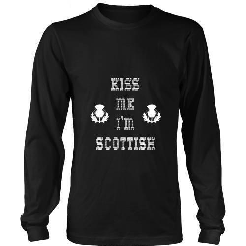 Scottish T Shirt - Kiss me I'm Scottish-T-shirt-Teelime | shirts-hoodies-mugs