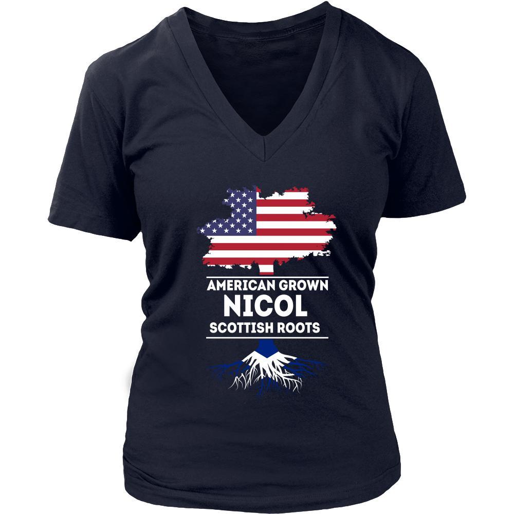 Scottish T-shirts - American grown Nicol Scottish roots-T-shirt-Teelime | shirts-hoodies-mugs