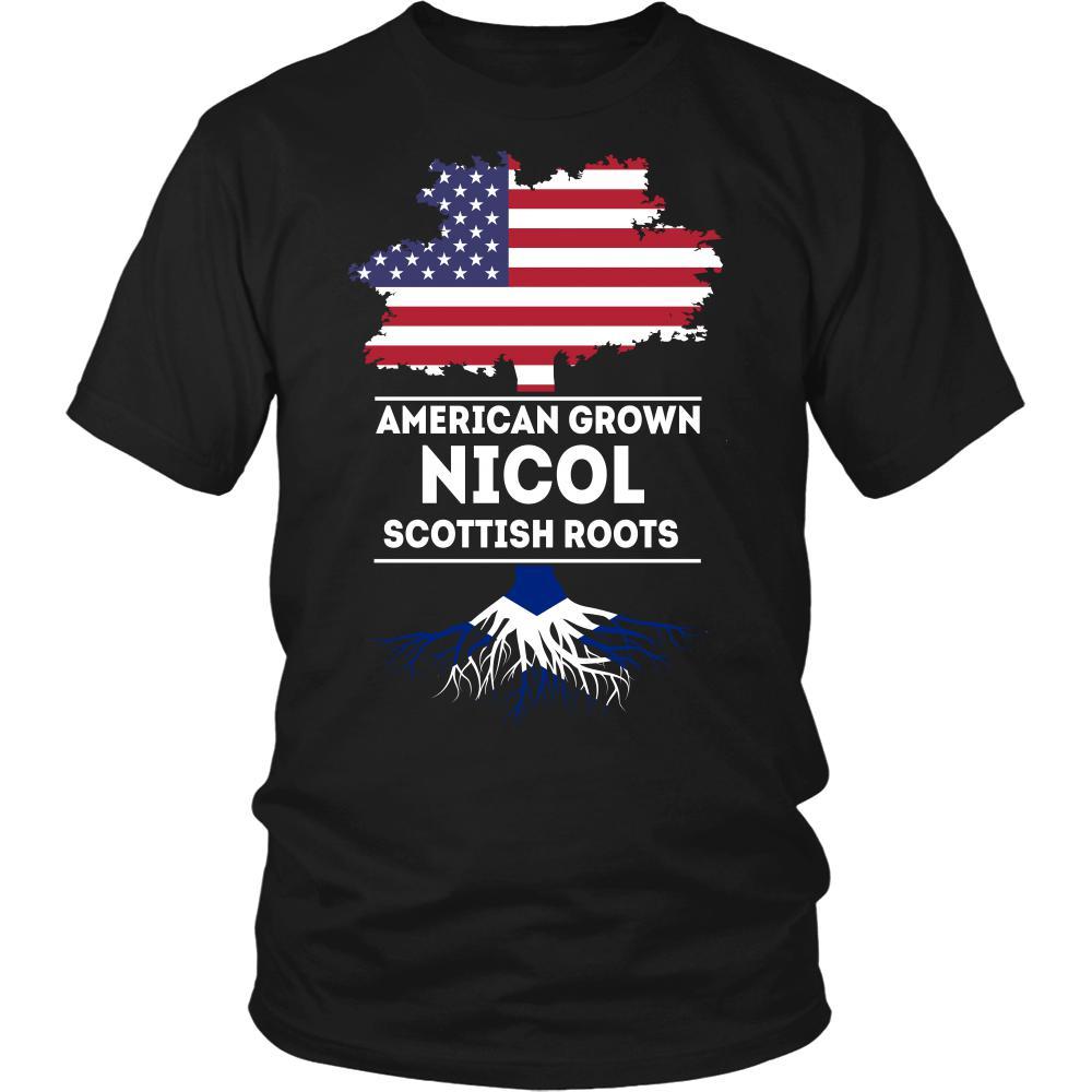 Scottish T-shirts - American grown Nicol Scottish roots-T-shirt-Teelime | shirts-hoodies-mugs