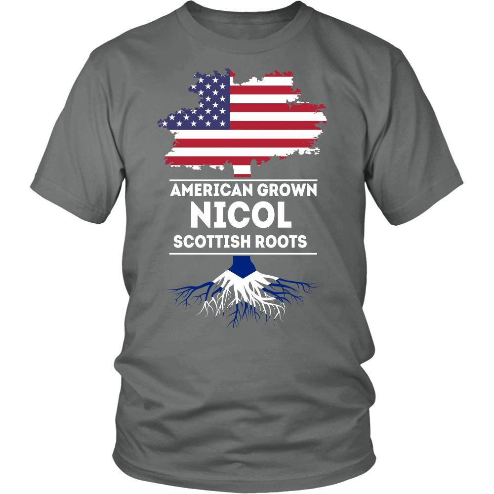 Scottish T-shirts - American grown Nicol Scottish roots-T-shirt-Teelime | shirts-hoodies-mugs
