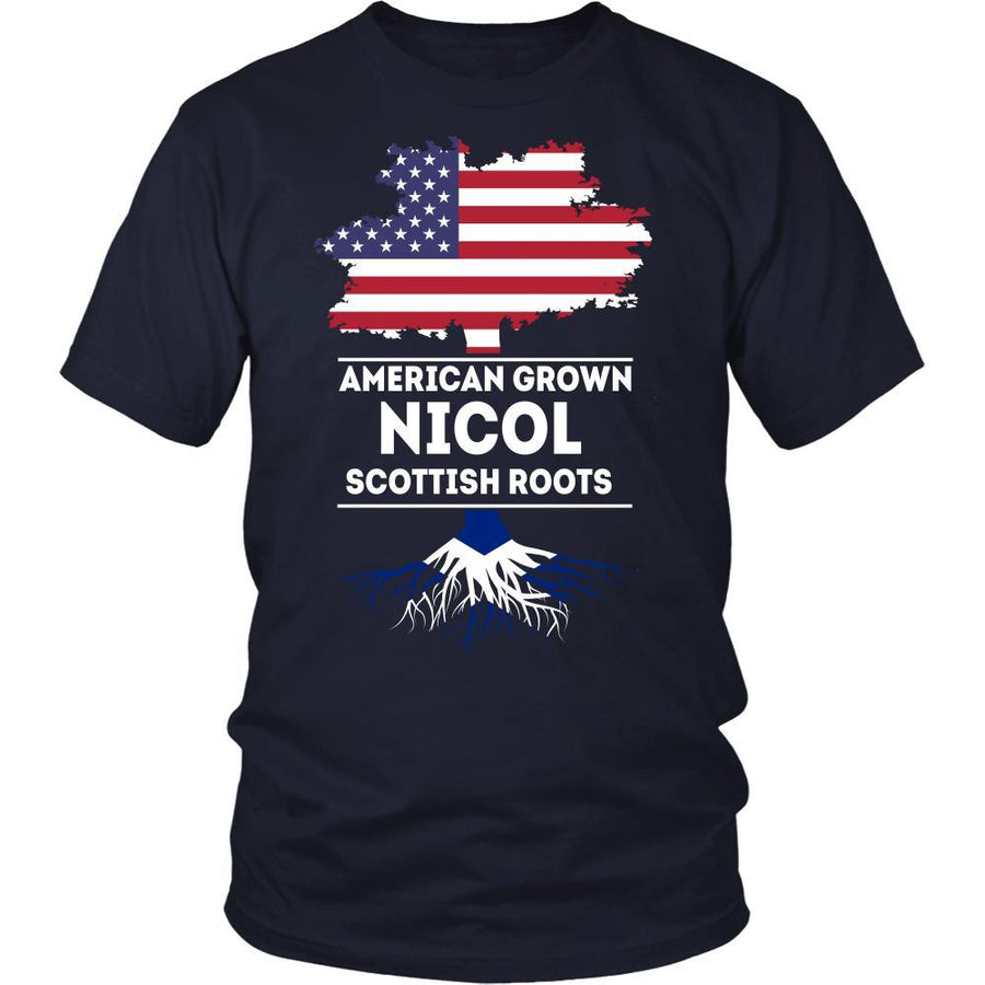 Scottish T-shirts - American grown Nicol Scottish roots-T-shirt-Teelime | shirts-hoodies-mugs