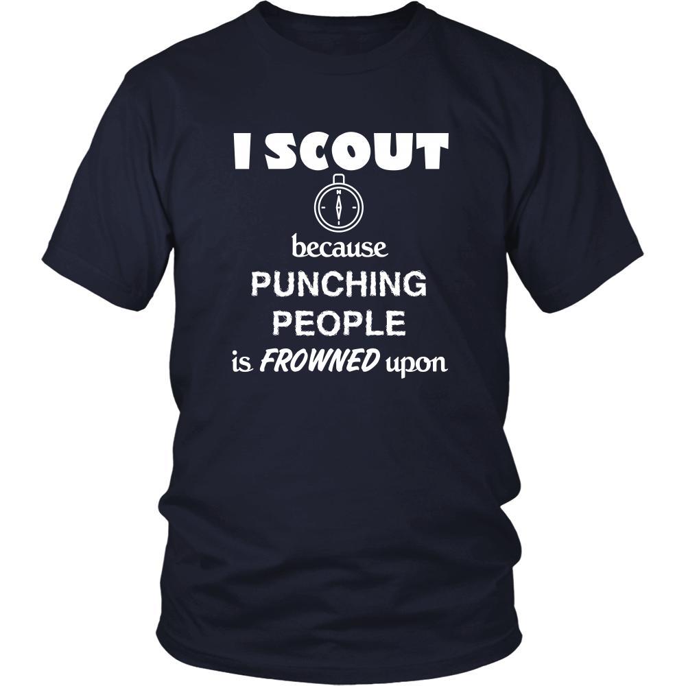 Scouting - I scout because punching people is frowned upon - Scouter Hobby Shirt-T-shirt-Teelime | shirts-hoodies-mugs