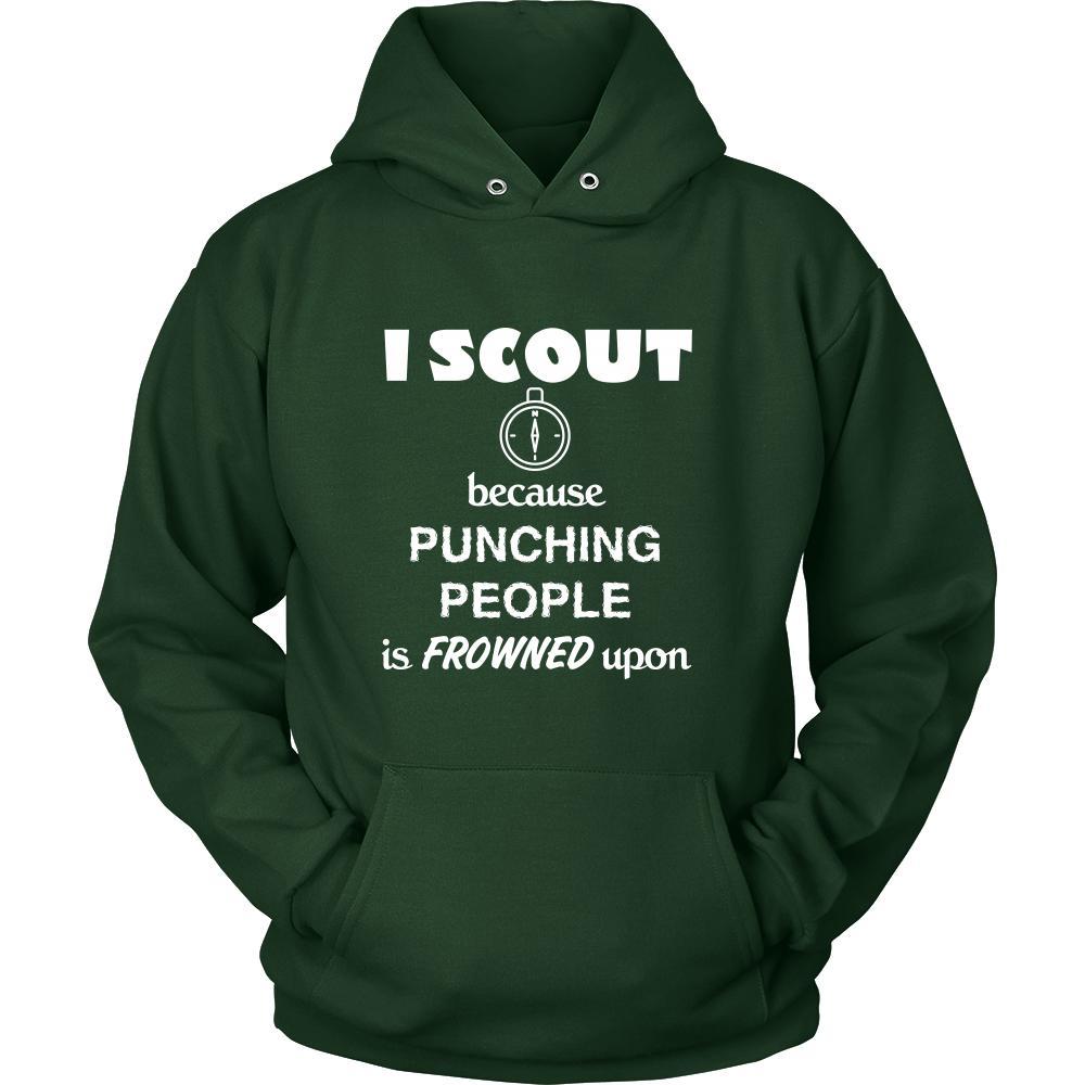 Scouting - I scout because punching people is frowned upon - Scouter Hobby Shirt-T-shirt-Teelime | shirts-hoodies-mugs