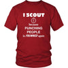 Scouting - I scout because punching people is frowned upon - Scouter Hobby Shirt-T-shirt-Teelime | shirts-hoodies-mugs