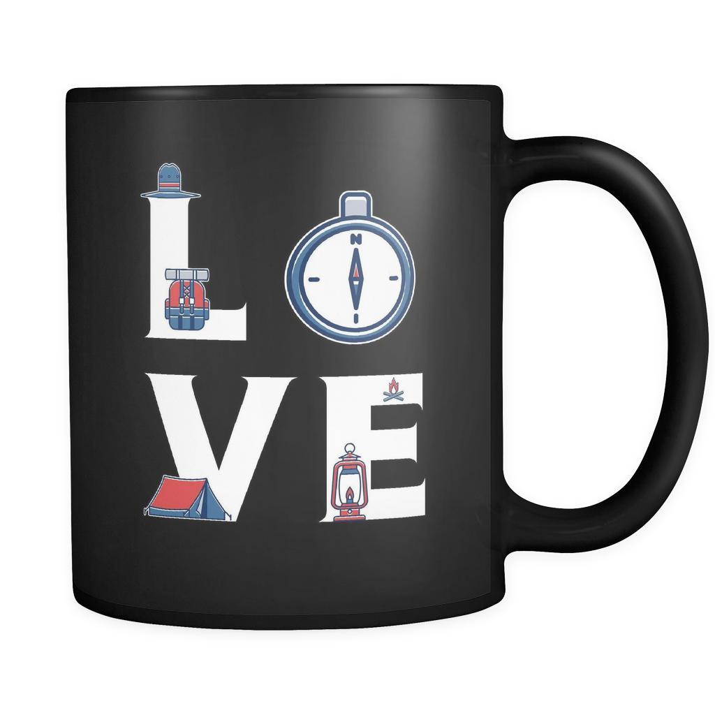 Scouting - LOVE Scouting - 11oz Black Mug-Drinkware-Teelime | shirts-hoodies-mugs