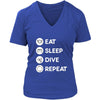 Scuba Diving - Eat Sleep Dive Repeat - Water Diver Hobby Shirt-T-shirt-Teelime | shirts-hoodies-mugs