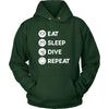 Scuba Diving - Eat Sleep Dive Repeat - Water Diver Hobby Shirt-T-shirt-Teelime | shirts-hoodies-mugs