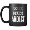 Scuba Diving Scuba Diving Addict 11oz Black Mug-Drinkware-Teelime | shirts-hoodies-mugs