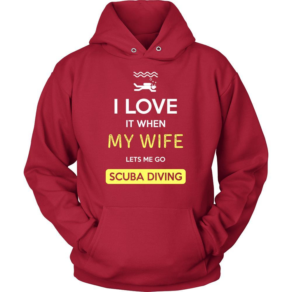 Scuba diving Shirt - I love it when my wife lets me go Scuba diving - Hobby Gift-T-shirt-Teelime | shirts-hoodies-mugs