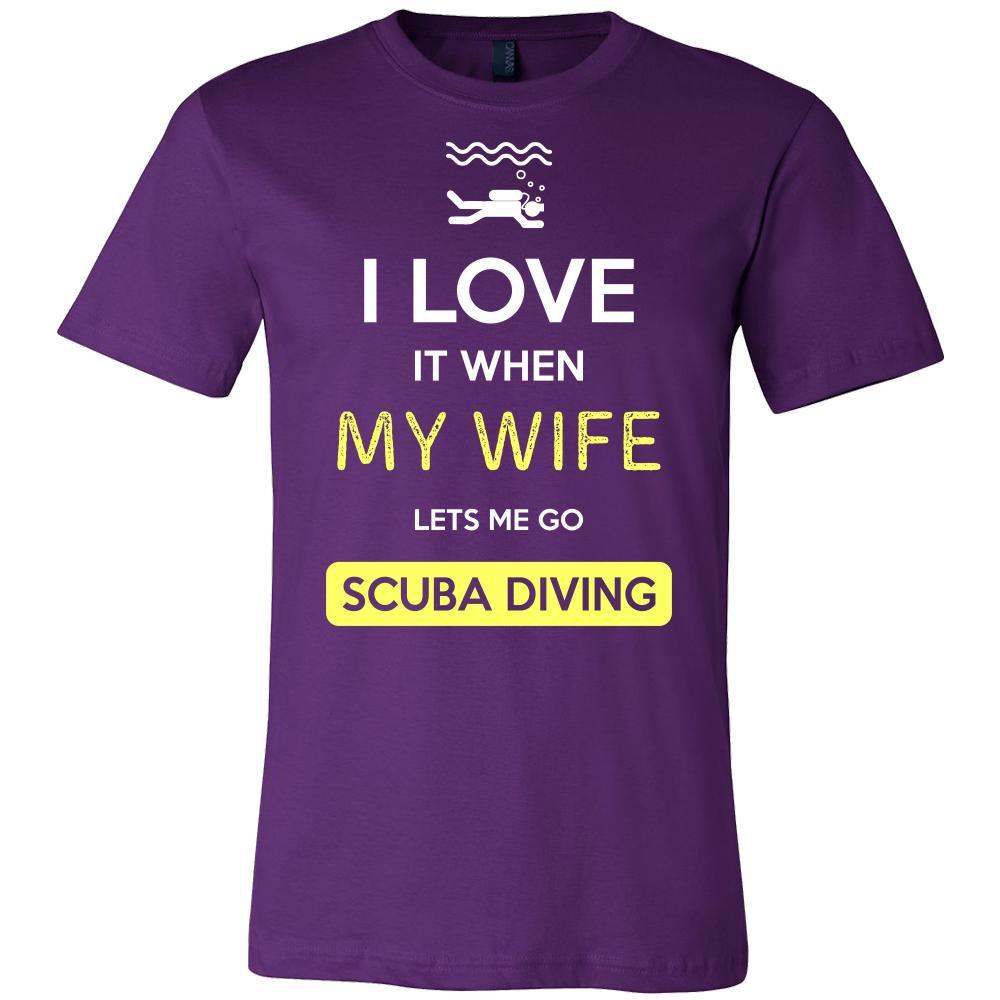 Scuba diving Shirt - I love it when my wife lets me go Scuba diving - Hobby Gift-T-shirt-Teelime | shirts-hoodies-mugs