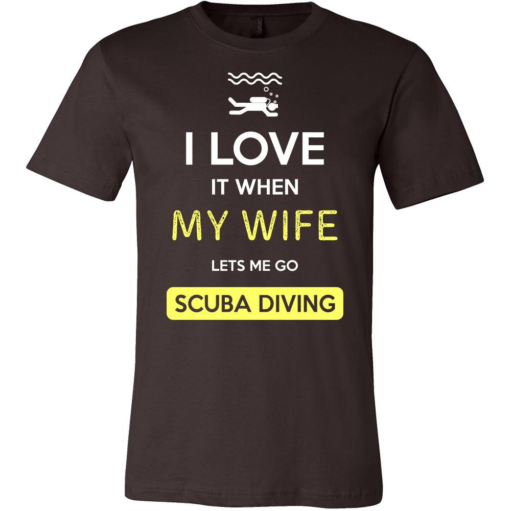 Scuba diving Shirt - I love it when my wife lets me go Scuba diving - Hobby Gift-T-shirt-Teelime | shirts-hoodies-mugs