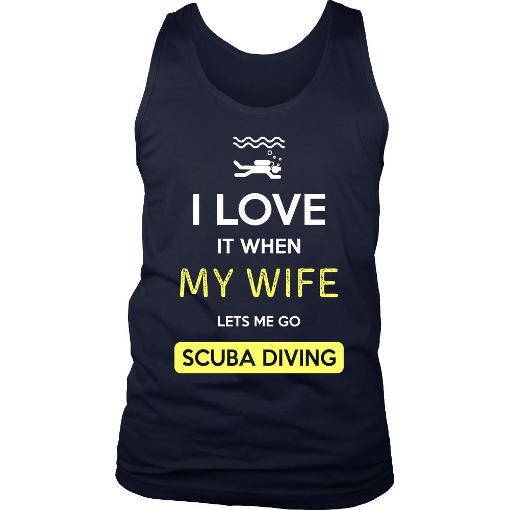 Scuba diving Shirt - I love it when my wife lets me go Scuba diving - Hobby Gift-T-shirt-Teelime | shirts-hoodies-mugs